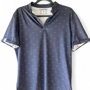 Men's medium Mantra gray/shark print golf polo EUC